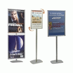 PORTE-AFFICHES CADRO-CLIC® A1 SUR PIED H 180 CM