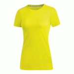 T-SHIRT RUNNING MANCHES COURTES FEMME - JAKO - RUN 20 JAUNE