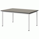 TABLE MALIBU 120X80 T3 4P STRA GRIS U727/NOIR BLC 9016