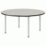 TABLE MALIBU Ø 120 T2 4P STR ANTIB BLC SE W911/NOIR BLC 9016