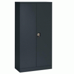 ARMOIRE PORTES BATTANTES UNION G. H 180 X L 91,6 X P 42,2 CM CORPS ANTHRACITE PORTES ANTHRACITE