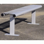 BANQUETTE MÉTAL VERPAUSE GRIS CLAIR RAL 9006 - MANUTAN COLLECTIVITÉS