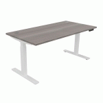 BUREAU HAUT.RÉGLABLE ÉLECTR. EVO 160X80 CM CÈDRE/BLANC - BURONOMIC