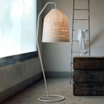 KARMAN LAMPADAIRE DESIGN BLANC BLACK OUT