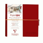 PAINTON CARNET COUSU 32F 19X19CM 250G - ROUGE - LOT DE 2