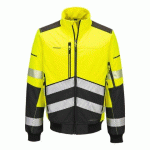 PORTWEST EV468 SOFTSHELL BOMBER HV EV4 JAUNE/NOIR - TAILLE S