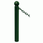 POTELET PROVINCE Ø114 MM CHAINES 1 ANNEAU BOULE VERT 6005 - PROCITY