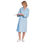 BLOUSE PROFESSIONNELLE BLEU CIEL 100% COTON MANCHES LONGUES, TAILLE 56/58