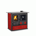 CUISINIÈRE À BOIS - 8,8 KW - LIBERTY BORDEAUX - ROSA 5.0 CERAMICA LA NORDICA EXTRAFLAME