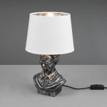 REALITY LEUCHTEN LAMPE À POSER ALBERT FORME BUSTE, ARGENTÉE/BLANCHE