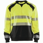 SWEAT HAUTE-VISIBILITÉ JAUNE FLUORESCENT/NOIR TAILLE XXXL - BLAKLADER