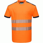 T-SHIRT HAUTE-VISIBILITÉ PW3 T181 BLEU/ORANGE XXL - PORTWEST