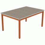 TABLE CARÉLIE 120X80 T3 STR POLY. ÉRABLE GOTL. BEIGE/PAPAYE - MOBIDECOR