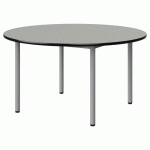 TABLE MALIBU Ø120 T4 4P STRA ISOSON GRIS 1400/NOIR GRIS 9006
