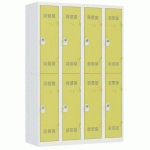 VESTIAIRE 4 COLONNES 300MM 2 CASES MORAILLON ANIS - VINCO