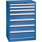 ARMOIRE BLEU GENT. 717X572X1000 AVEC 7 TIR. 75KG - LISTA