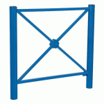 BARRIÈRE PROVINCE ROSACE 1.07 M INOX BROSSÉ - ZINC BLEU 5010 - PROCITY