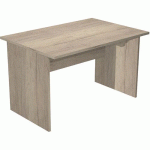 BUREAU DROIT PIEDS PANNEAUX FAST - 120 CM - CHÊNE - CHÊNE