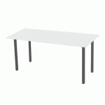 BUREAU STANDARD 140 X 80 X 75 CM DESIGN DROIT BLANC