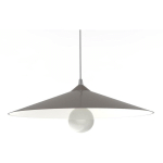 CHAPEAU SUSPENSION, 1XE27, MAX 42W, MÉTAL, GRIS TAUPE/BLANC, D40CM 40 GRIS TAUPE/BLANC - GRIS TAUPE/BLANC - LUMICOM