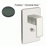 FACADE LAITON MITIGEUR DOUCHE QUADRI S 2 SORTIES CHROME NOIR - CRISTINA ONDYNA QS68972