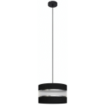 HELAM LIGHTING - HELAM HELEN PLAFONNIER SUSPENSION CYLINDRIQUE NOIR, ARGENT 25CM