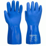 LOT DE 4 - PORTWEST A881 GANT MARINE CHIMIE PVC ULTRA BLEU - TAILLE L - LA PAIRE