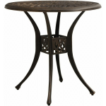 TABLE DE JARDIN BRONZE 78X78X72 CM ALUMINIUM COULÉ