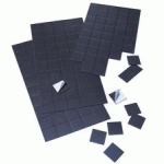 PLAQUE MAGNÉTIQUE, 20 MM X 20 MM, NOIR - LOT DE 3