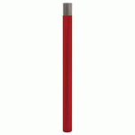 POTELET HAUTE VISIBILITÉ Ø 76 MM INOX BROSSÉ ZINC ROUGE 3004 - PROCITY