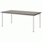 TABLE MALIBU 160X80 T4 4P STRA GRIS U727/NOIR BLC 9016