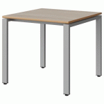 TABLE MALIBU 80X80 T5 SOUDÉ STR ALAI ACACIA/GRIS 9006