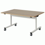 TABLE MALIBU RAB. 120X80 T3 DL ST ALAISÉ CHÊNE 1146/BLC 9016