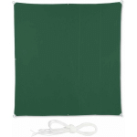 VOILE D'OMBRAGE CARRÉE, IMPERMÉABLE, EN POLYESTER ROBUSTE, 2,5 X 2,5 M, JARDIN ET BALCON, VERTE - RELAXDAYS