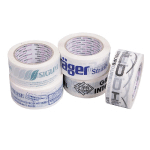 72 ROULEAUX ADHÉSIFS PERSONNALISÉS 1 COULEUR, FOND BLANC, 48 MM X 66 M