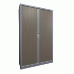 ARMOIRE À RIDEAU MÉTALLIQUE 120 X 198 CM GALET/ALU - MANUTAN COLLECTIVITÉS