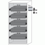 ARMOIRE SÉCURITÉ S-CLASSIC-90 S90.196.090.WDAS GRIS CLAIR