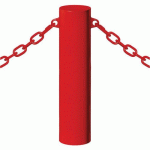 BORNE BARCELONE Ø 16 CM 2 ANNEAUX - ZINC ROUGE 3020 - PROCITY