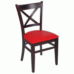 CHAISE DONA STRUCTURE HÊTRE MASSIF - ASSISE TISSU PVC KIRSCH - STAMP