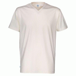 COTTOVER T-SHIRT MANCHES COURTES COL V HOMME - CERTIFIÉ GOTS ECRU - TAILLE XXXL