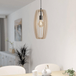EGLO SUSPENSION BAJAZZARA, UN ABAT-JOUR EN CAGE, SABLE