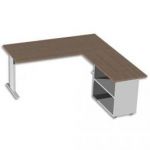 MTI RETOUR BIBLIOTHÈQUE MT6 ÉLÉGANCE CERISIER BLANC - DIMENSIONS : L120 X H73 X P60 CM