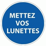 PANNEAU - METTEZ VOS LUNETTES -Ø 315 MM