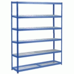 RAYONNAGE RAPID 1 2440X1525X610 6 TAB GRILLAGÉE BLEU