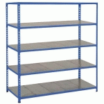 RAYONNAGE RAPID 2 5 TABLETTES METAL 1980X1220X305 BLEU