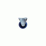 ROULETTE D200MM CAOUTCHOUC BLEU PLATINE FIXE - AVL - 527826O