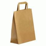 SACS ECO KRAFT BRUN POIGNÉES PLATES 28 X 22 X 10 CM - CARTON DE 250