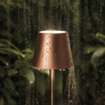 SIGOR LAMPE DE TABLE LED RECHARGEABLE NUINDIE, USB-C, BRONZE, IP54, INTENSITÉ