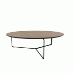 TABLE BASSE RONDE MADRID Ø 100 CM - BRONZE