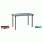 TABLE INOX CENTRALES SUR PIÉTEMENT HAUTEUR 900 MM GAMME 700 MM  700 X 1400
